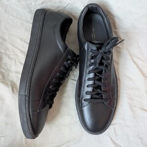 Oliver Cabell Low 1 Men's Jet Black Lace Up Sneaker Shoes Italy Size EU 46 US 13